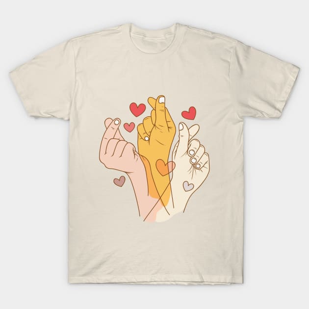 Finger heart T-Shirt by PG